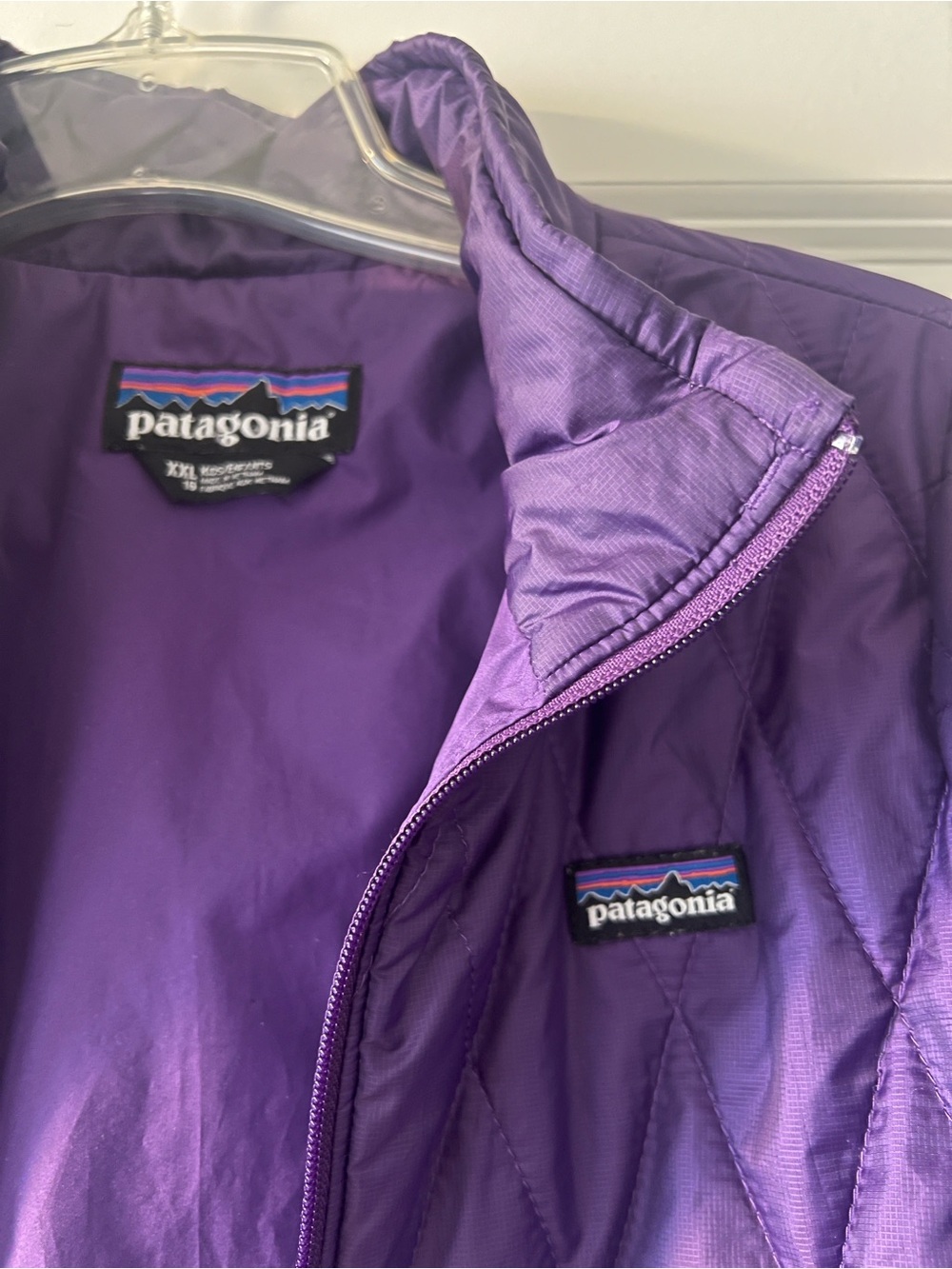 Patagonia XXL 16-18 Kids Purple Quilted Jacket